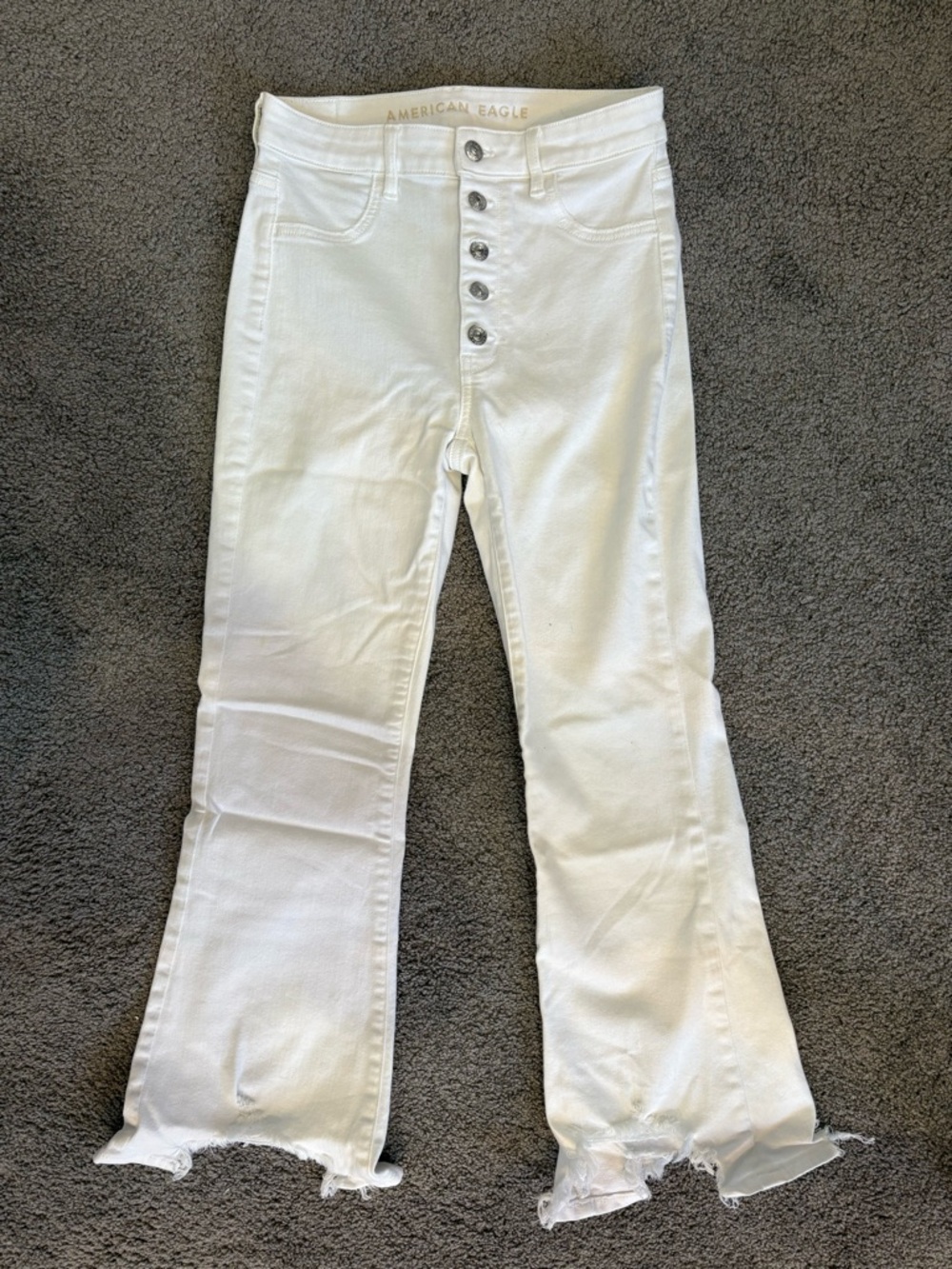 American Eagle Outfitters White Flare Jeans